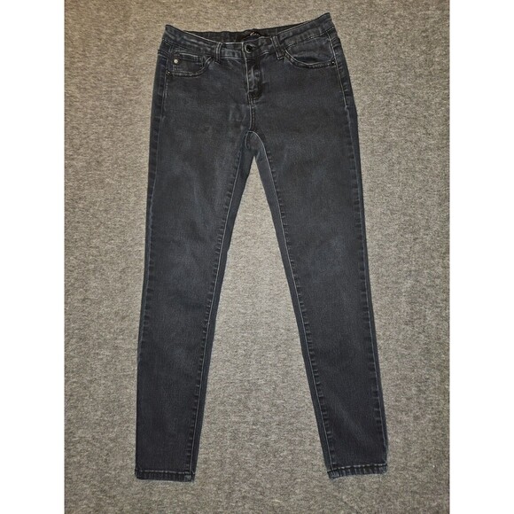 KanCan Denim - Kancan Ankle Skinny Jeans Women's 7/27 Estilo Black Stretch Low Rise Preppy Logo